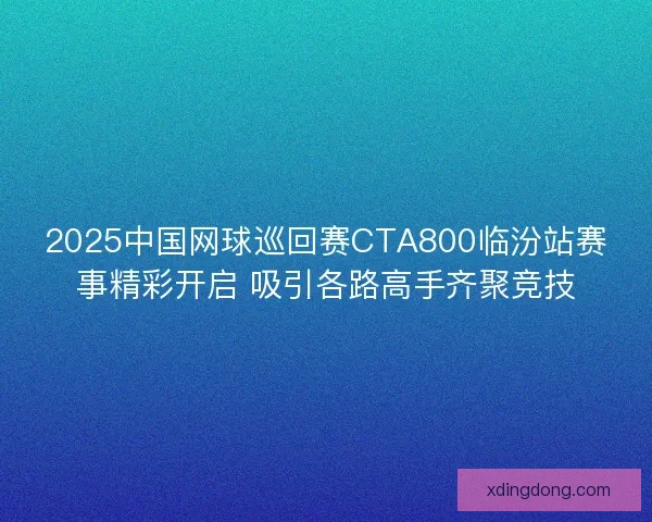 2025中国网球巡回赛CTA800临汾站赛事精彩开启 吸引各路高手齐聚竞技