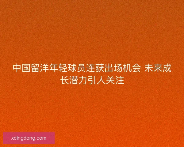 中国留洋年轻球员连获出场机会 未来成长潜力引人关注